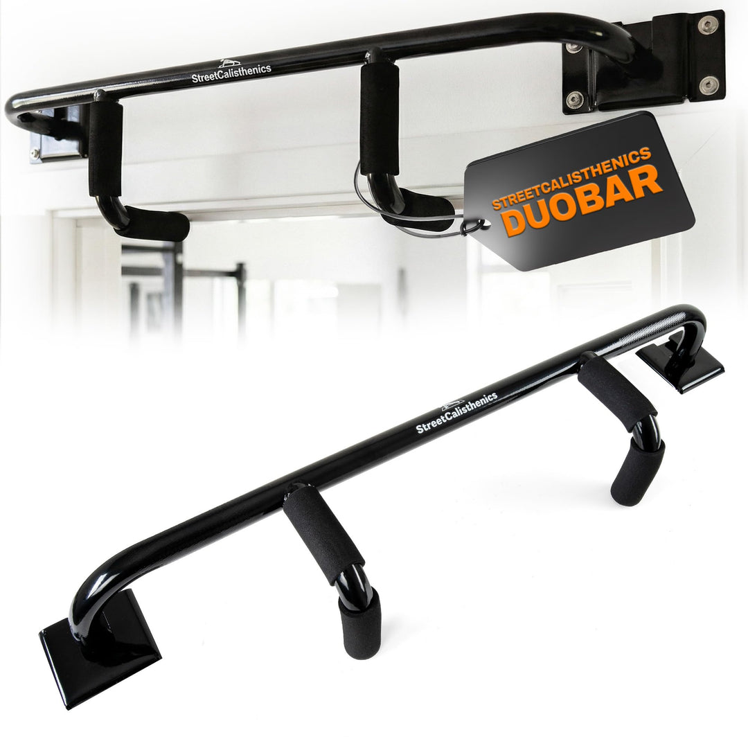 DuoBar Klimmzugstange [Wandmontage Abnehmbar] Calisthenics Equipment Homegym für Zuhause Pull Up Bar