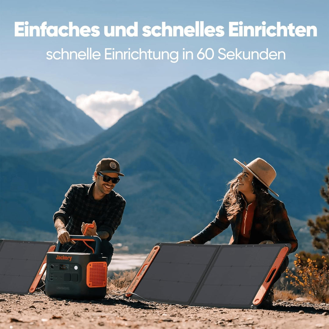Jackery Faltbares Solarpanel SolarSaga 100, Solarmodul für Jackery Explorer 500/1000 V2/2000 Pro - 1
