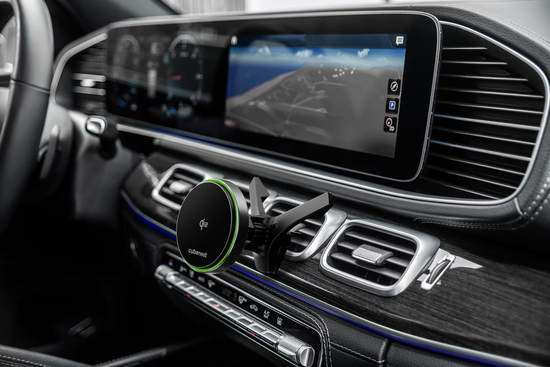 Cubenest Handy Halterung Auto mit Ladefunktion | Kompatibel mit Allen MagSafe-Autoladegeräten (CNSQ1