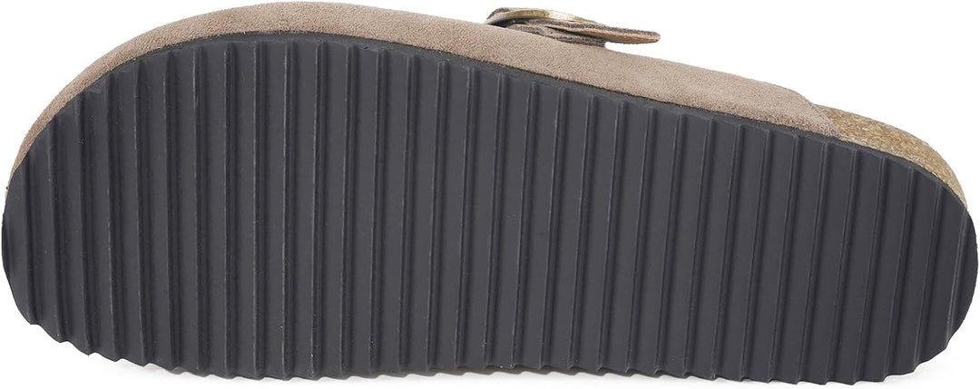 Intini Clogs Damen Herren Hausschuhe mit Fussbett Leder Pantoletten Gartenschuhe Geschlossene Bequem