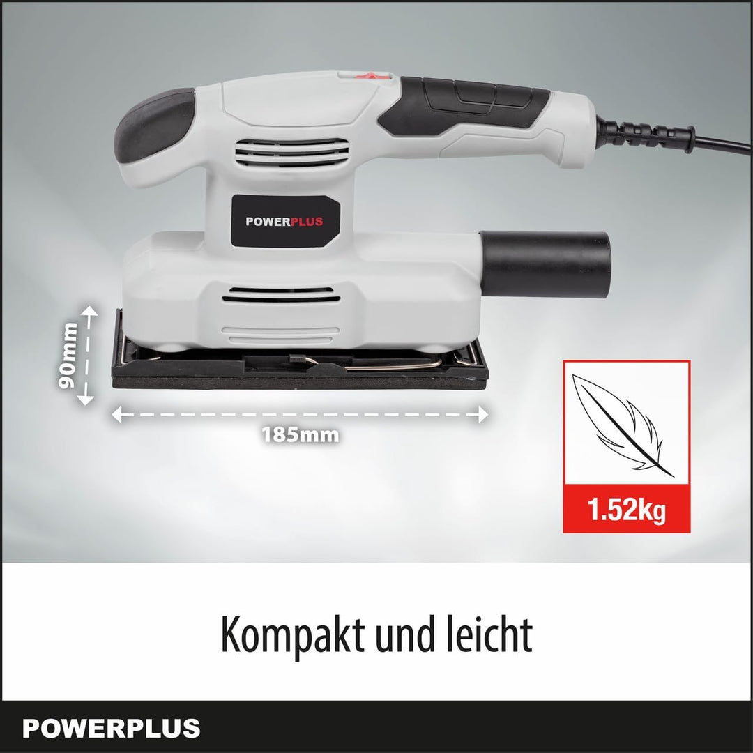 Powerplus Elektro-Schwingschleifer POWC40100 - Schleifmaschine 150W - Schleifpapier 185 x 90 mm - 24