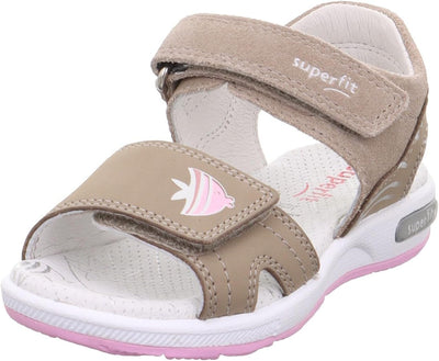 Superfit Mädchen Emily Sandale 27 EU Beige Rosa 4000, 27 EU Beige Rosa 4000