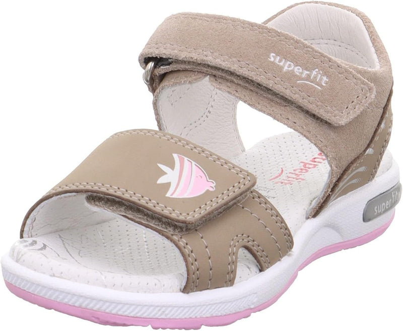 Superfit Mädchen Emily Sandale 27 EU Beige Rosa 4000, 27 EU Beige Rosa 4000