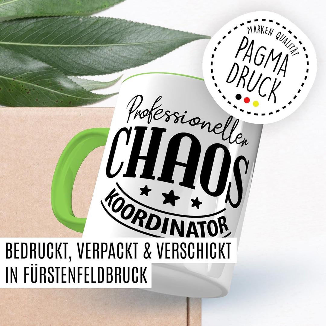 Tasse Chef Geschenk Professioneller Chaos Koordinator, Kaffeetasse Chaos Leiter Büro Job Team, Gesch