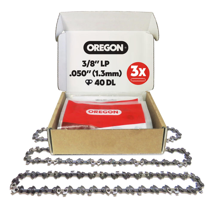 Oregon 3er-Pack Stangensägeketten 3/8" LP für 10 inch (25 cm) Schiene - 40 Antriebsglieder, 1.3mm -