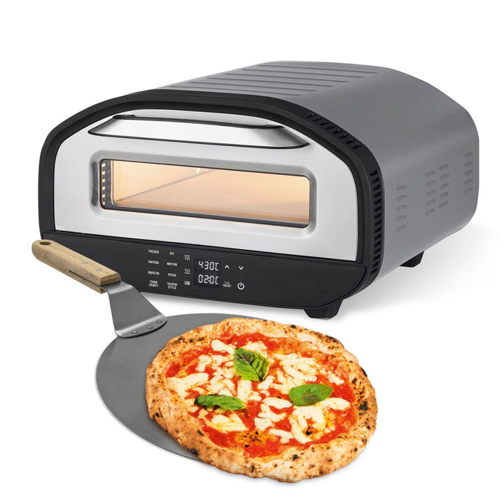 GOURMETmaxx elektrischer Pizzaofen mit Pizzaheber | Touchdisplay, Timerfunktion, 7 Programme & DIY M