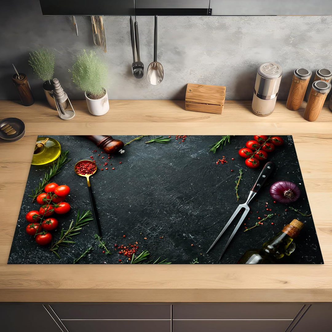 Herdabdeckplatte 90x52 cm Einteilig Herdabdeckung Abdeckplatte für Ceranfeld Abdeckung Induktionskoc