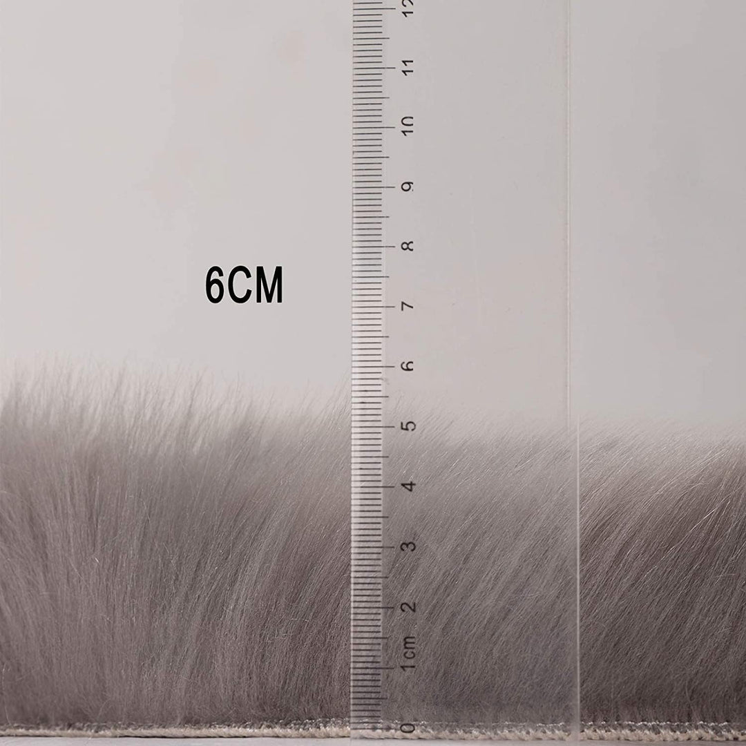 WOLTU Fellteppiche Schaffell, Kunstfell Lammfellimitat Teppich flauschig, Longhair Fell Optik, Dekof