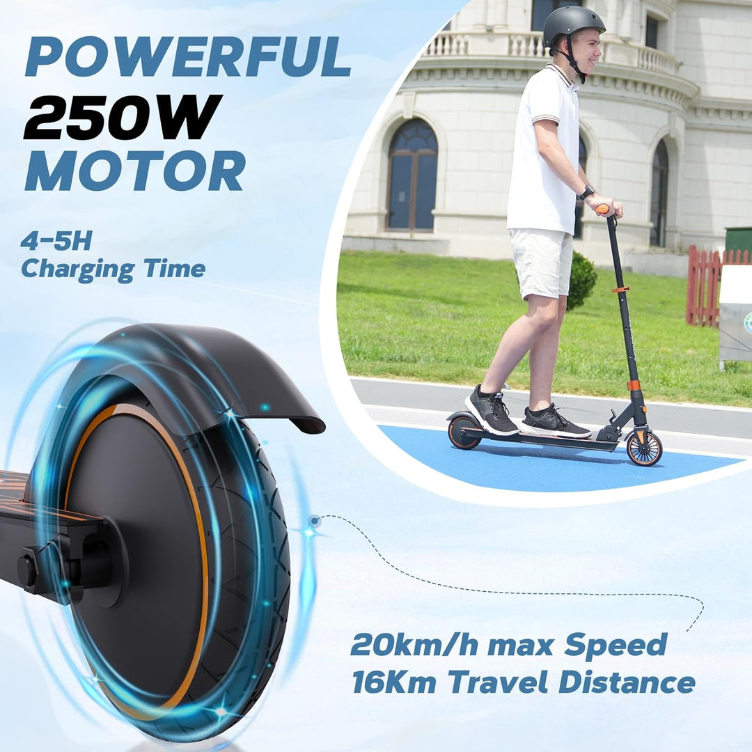 RCB R15 Elektroroller Kinder ab 8-12-16 Jahre, Faltbarer E Scooter, Max 20km/h, Reichweite 16KM, Nur
