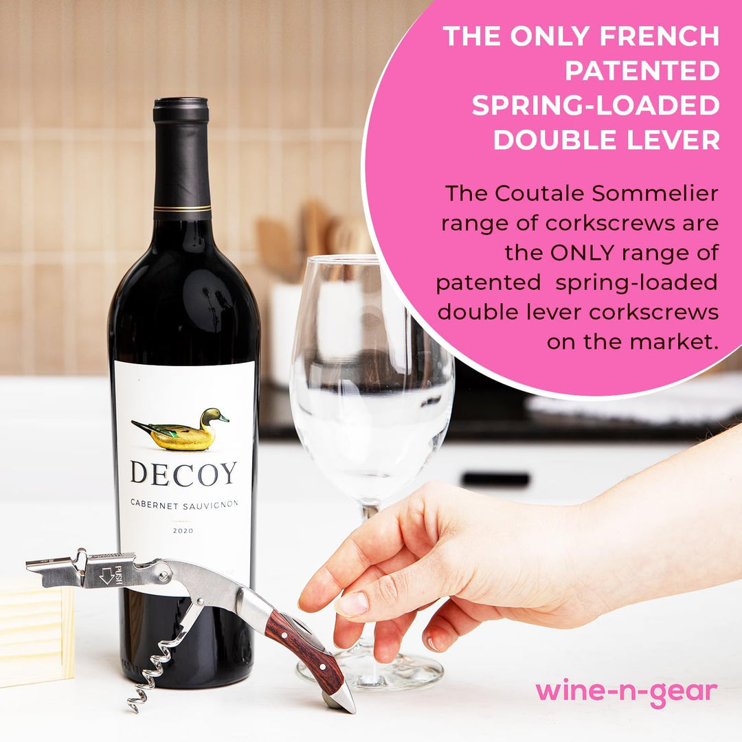 werpower Prestige Rosewood by Coutale Sommelier - The French Patented Spring-Loaded Double Lever Wai