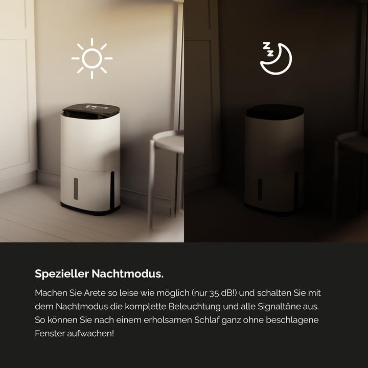 Meaco AreteTwo® 10L Luftentfeuchter & HEPA-Luftreiniger für ein 42m² grosses Zuhause. Entfernt Konde