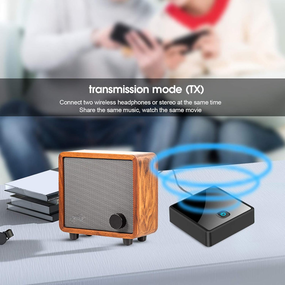 Drahtloser Bluetooth-Senderempfänger, 2-in-1-Glasfaser Bluetooth 5.0 AUX 3.5mm Drahtloser Audioadapt
