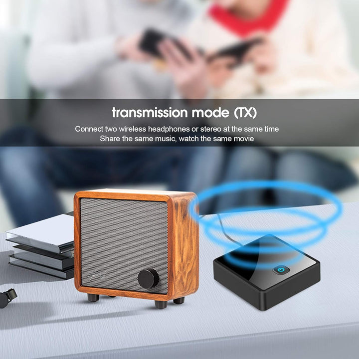 Drahtloser Bluetooth-Senderempfänger, 2-in-1-Glasfaser Bluetooth 5.0 AUX 3.5mm Drahtloser Audioadapt