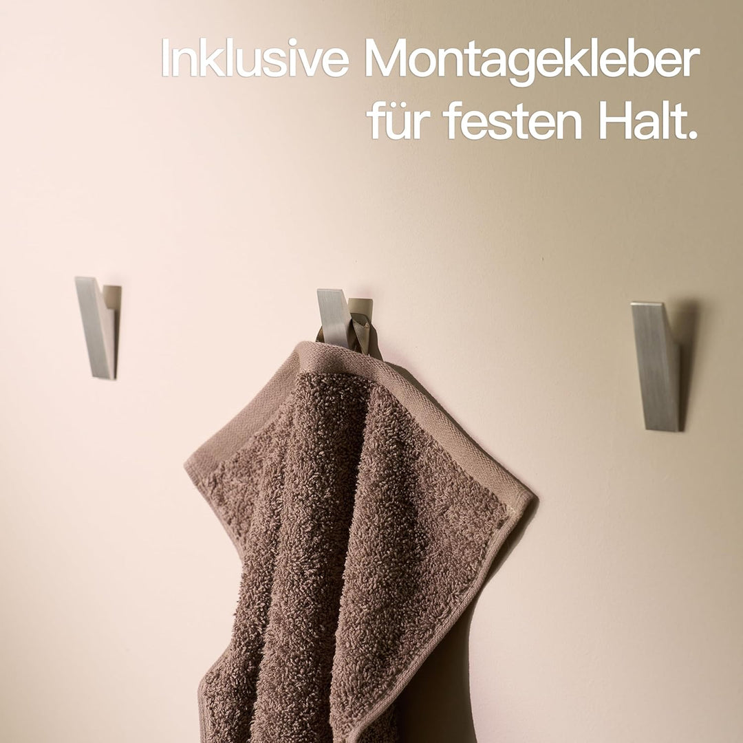 Designfabrik Hamburg Klebehaken extra stark | Haken selbstklebend | Wandhaken | Handtuchhalter ohne