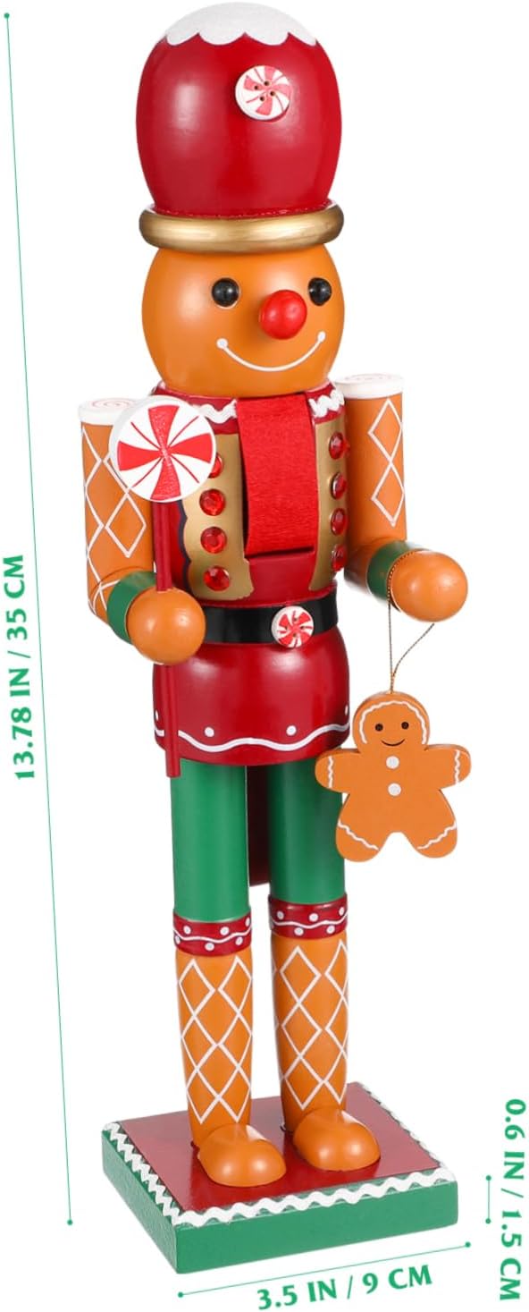 BUGUUYO 1stk Nussknacker-verzierung Lebkuchen Weihnachtsdeko Party-weihnachtsszenenverzierung Nusskn