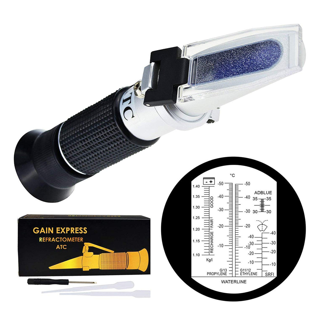 Frostschutz Refraktometer, 6-in-1 Frostschutzprüfer Kühlmitteltester Refraktometer, Frostschutz Test