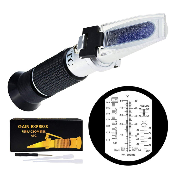 Frostschutz Refraktometer, 6-in-1 Frostschutzprüfer Kühlmitteltester Refraktometer, Frostschutz Test
