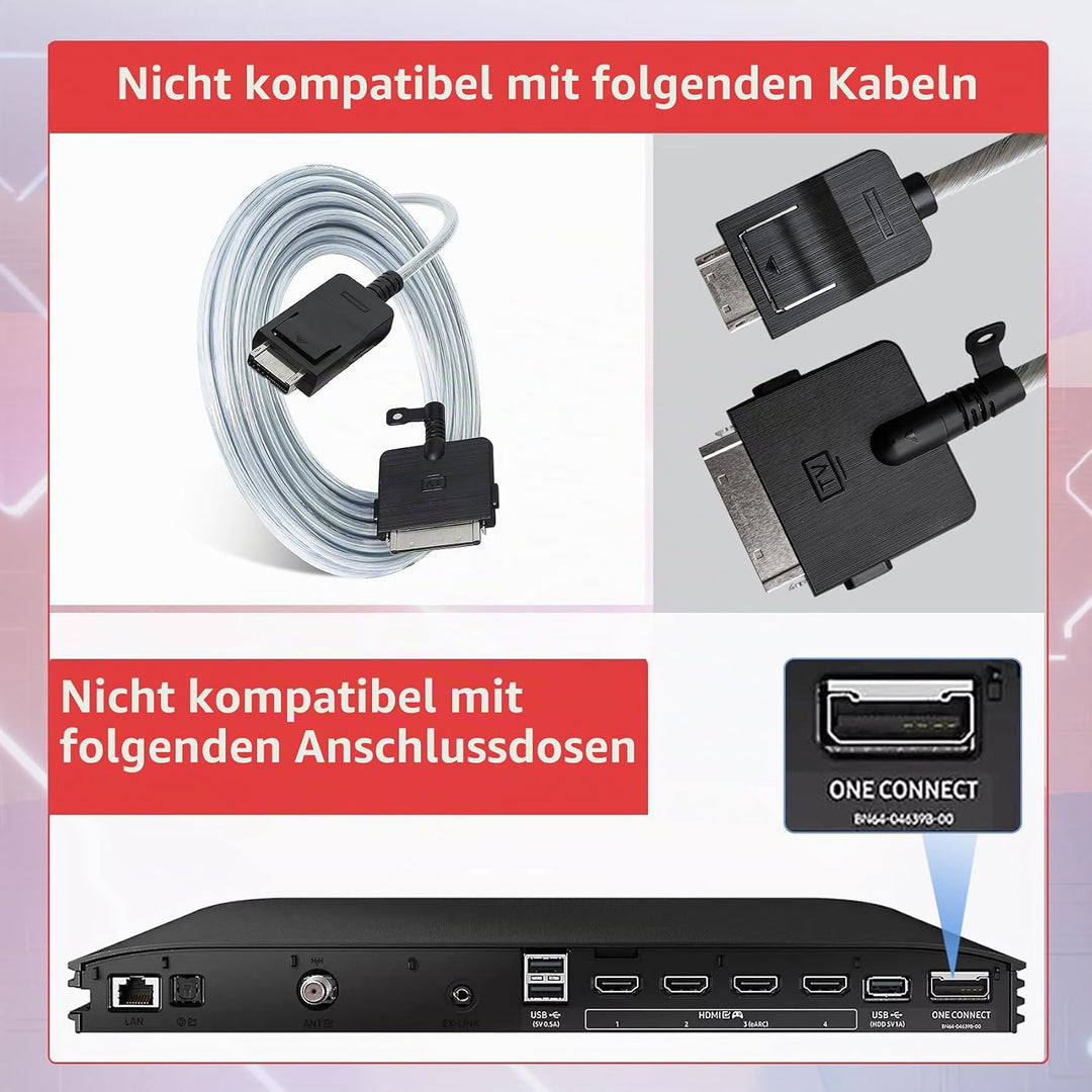 One Connect BN39-02470A 5 m (16 pi) Kabel nur kompatibel mit Samsung Frame One Connect (andere Model