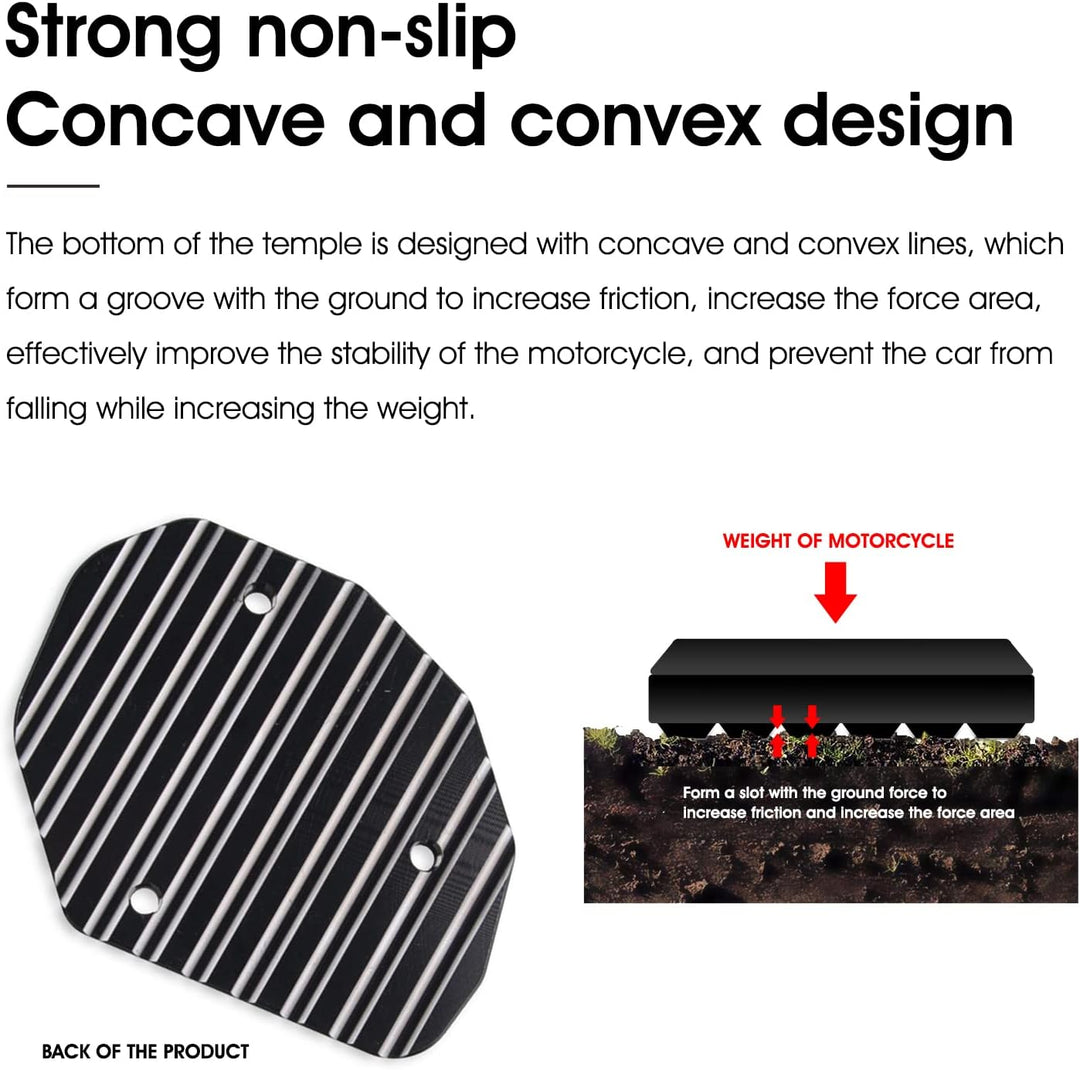 MOLONG CNC Aluminium Seitenständer Vergrössern Platte für Trident 660 2021 2022 Silber, Silber