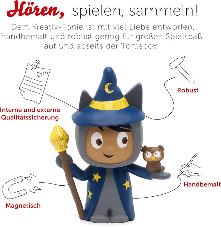 tonies Hörfigur für Toniebox, Kreativ Zauberer, zum Selbstbespielen, 90 Minuten Speicher für eigene