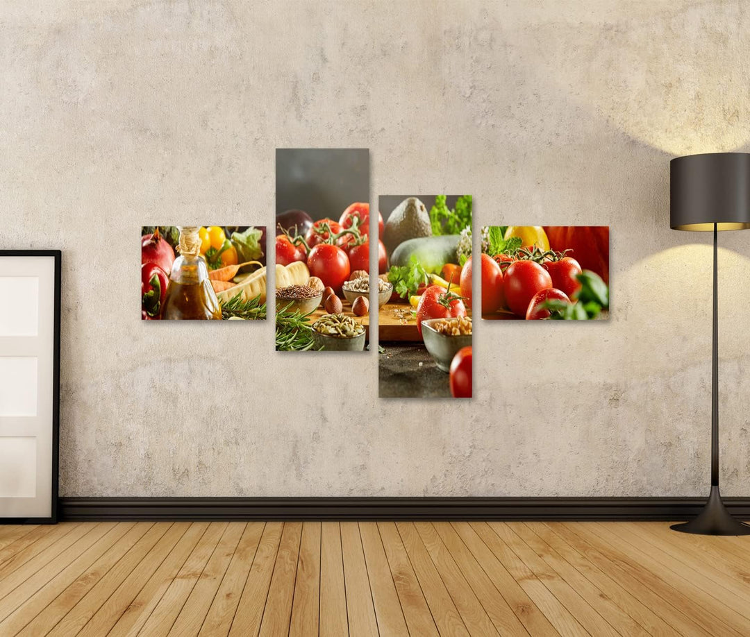 islandburner Bild auf Leinwand Lebensmittel Sortiert küchenbilder Auberginen Karotten Gemüse Bilder