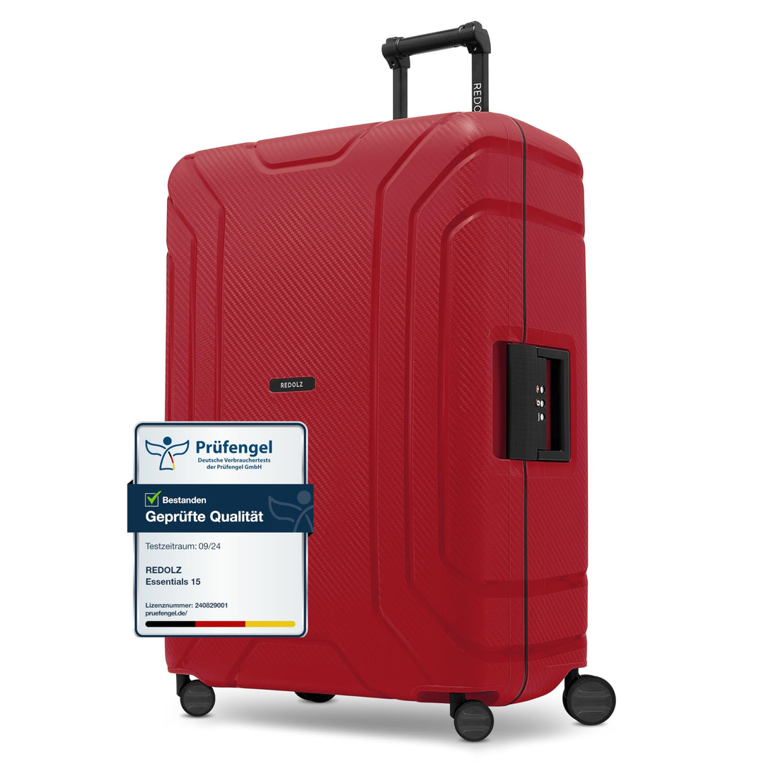 REDOLZ Hartschalen Check-in Koffer ohne Reissverschluss | 3-Punkt-Verschluss-System | Grosser XL Tro