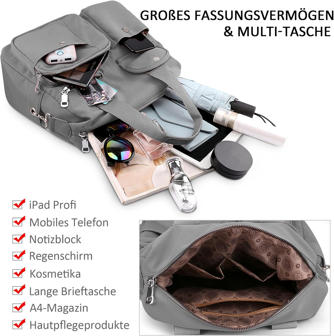 DORRISO Damen Handtasche Umhängetasche Schultertasche Casual Umhängetaschen Gross Kapazität Schulter