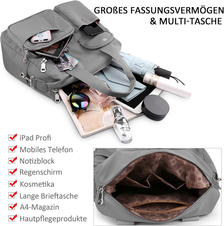 DORRISO Damen Handtasche Umhängetasche Schultertasche Casual Umhängetaschen Gross Kapazität Schulter