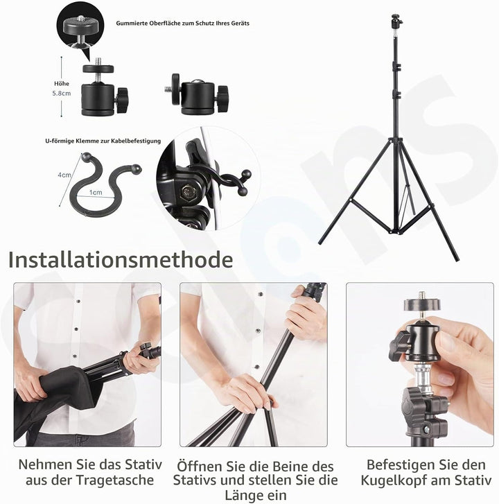 Selens 200cm Lichtstativ Light Stand Kit 2 Stück für HTC Vive VR Spiel Fotografie Produkt, Einstellb