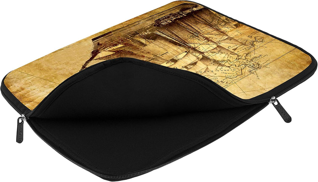 PEDEA Design Schutzhülle Notebook Tasche bis 13,3 Zoll (33,7cm) mit Design Mauspad, Sailing Ship