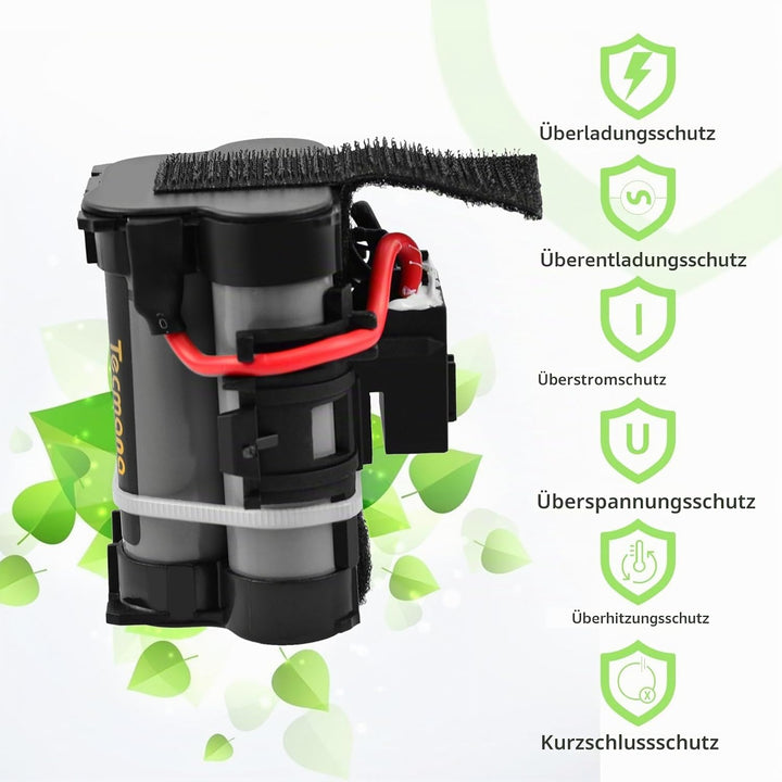 Tecmana 3000mAh 18V Lithium Akku Kompatibel mit Gardena Mähroboter R38Li, R40Li, R45Li, R50Li, R70Li