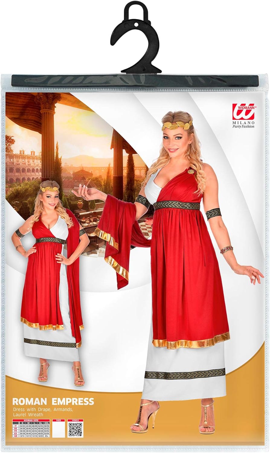 "ROMAN EMPRESS" (dress with drape, armbands, laurel wreath) - (XL), XL