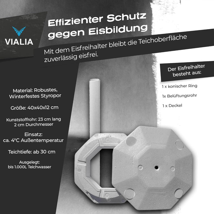 Eisfreihalter 40 cm Durchmesser Gartenteich Styropor Eisfreihalter für einen eisfreien Teich im Wint
