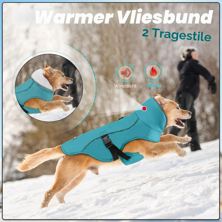 EMUST Hundewintermantel, dicke winddichte Winter-Hundejacke, Haustier-Hundewintermantel für kleine/m