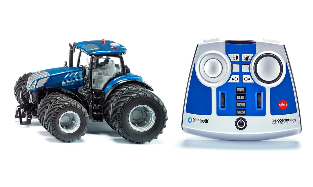 siku 6739, New Holland T7.315 Traktor, 1:32, Blau, Metall/Kunststoff, Ferngesteuert, Inkl. Bluetooth