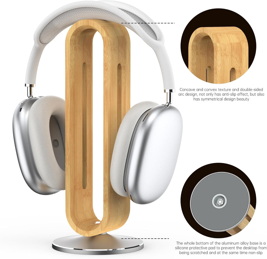 Kopfhörer Ständer Holz Schreibtisch U Form Headset Halterung Aluminium Gaming Kopfhörer Aufbewahrung