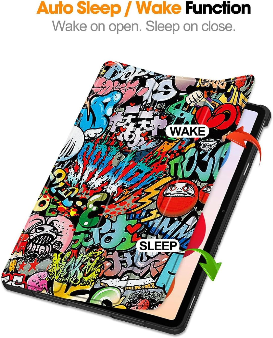 GIOPUEY Hülle Kompatibel mit Xiaomi Redmi Pad 2 Pro 12.1 2025, Flip Case [Bracket-Funktion] 360° Sch