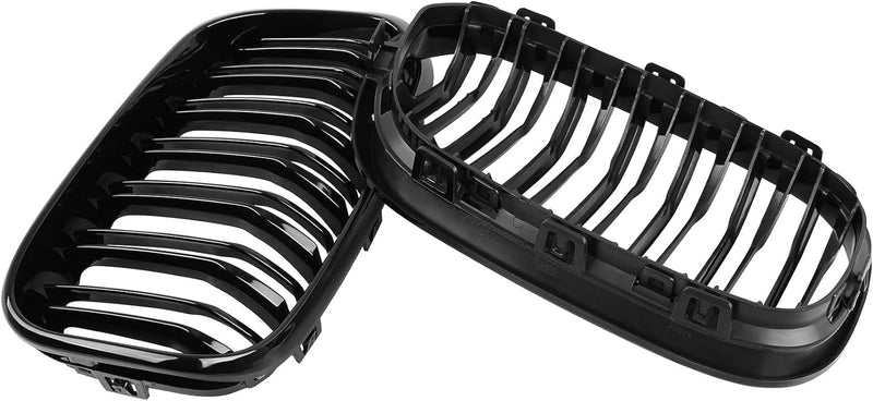 DOCAS Kühlergrill für 1er F20 F21 2015-2019 Nieren Doppelsteg Sport Glanz Schwarz 1er F20 F21 2015-2