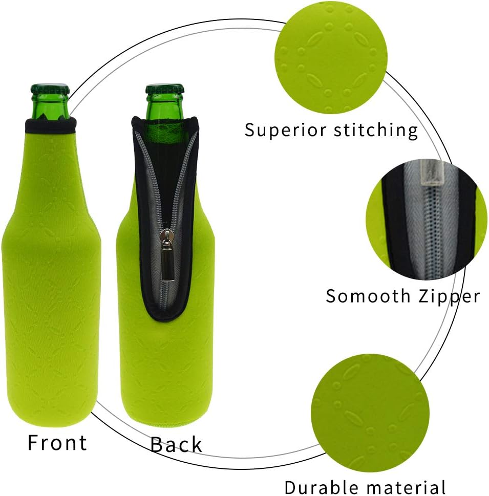 Orchidtent 4 Stück 17,6 Oz (500ml) Neopren Isoliert Klappbar Bierflaschen Kühler, Insulated Neopren-