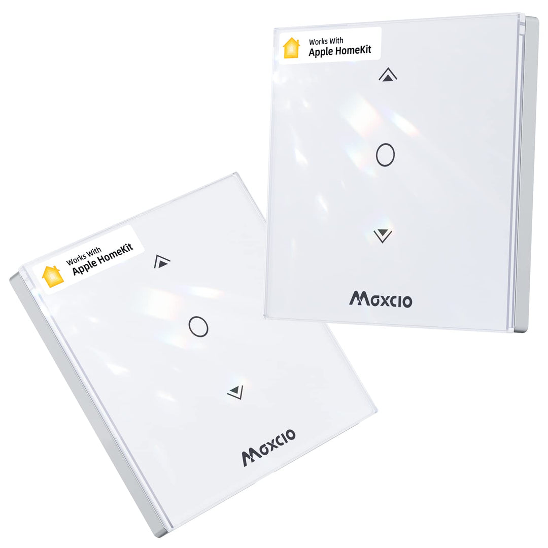 Homekit Rolladenschalter, Maxcio Jalousieschalter mit Timer/Steuerbare LED, Steuerung via Siri, Alex