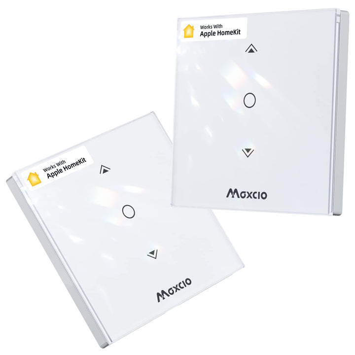 Homekit Rolladenschalter, Maxcio Jalousieschalter mit Timer/Steuerbare LED, Steuerung via Siri, Alex