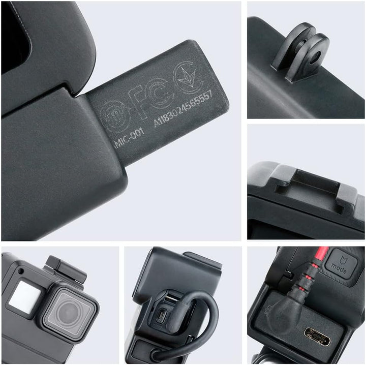 Andoer Vlog Case Action Kameragehäuse Vlogging Käfigrahmen mit kaltem Schuhhalter für GoPro Hero 7 6