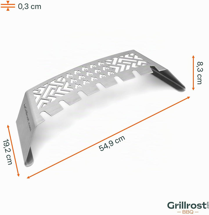 Grillrost.com Das Original Edelstahl Multistation | Warmhalterost für Weber Q300/3000er Baureihen |