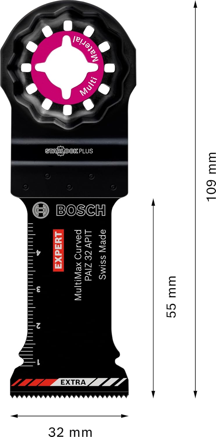 Bosch Professional 10x Sägeblatt Expert MultiMax PAIZ 32 APIT (für Edelstahlbleche, Breite 32 mm, Zu