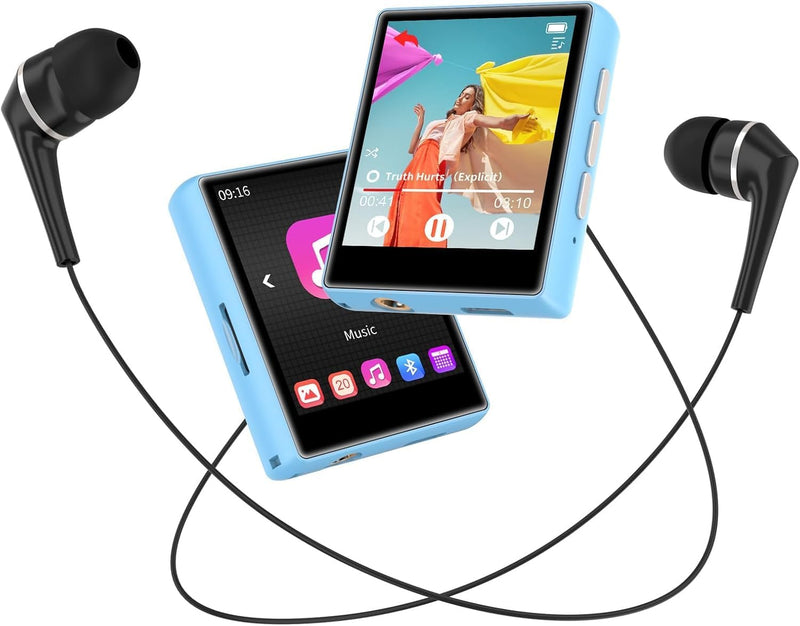 64GB MP3 Player Bluetooth 5.3, Mini Music Player mit Lautsprecher, FM Radio, Diktiergerät, E-Book, H
