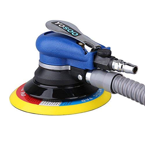 Exzenterschleifer 150mm, 10.000 U/min Druckluft Exzenterschleifer mit Staubfangbeutel & Absaugschlau