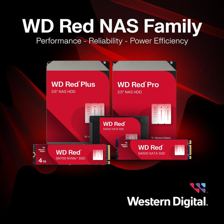 WD Red Plus interne Festplatte NAS 2 TB (3,5 Zoll, Workload-Rate 180 TB/Jahr, 5.400 U/min, 64 MB Cac
