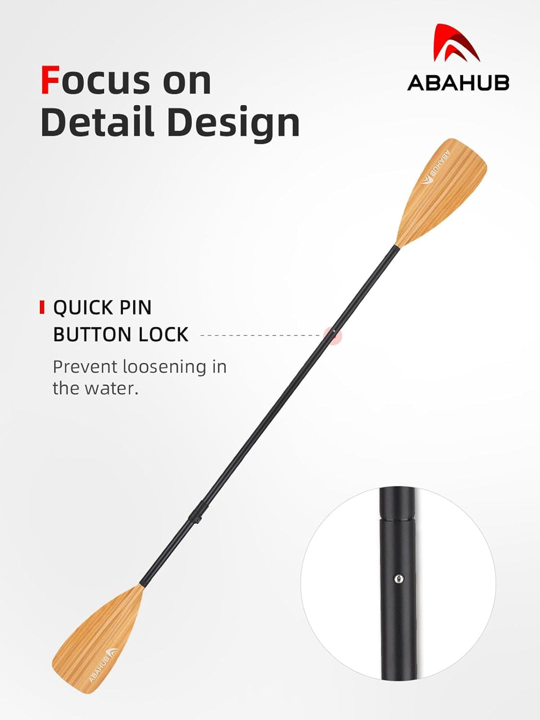 Abahub SUP Paddel / 2 in 1 Sup Kajak Paddel Aluminium Einstellbares Stand Up Paddle für Paddleboard,