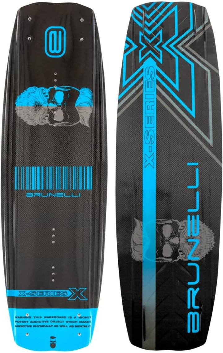Brunelli Carbon Wakeboard Set 145 cm Wake Binding Wakeboardbindung L-XL (43-47), L-XL (43-47)