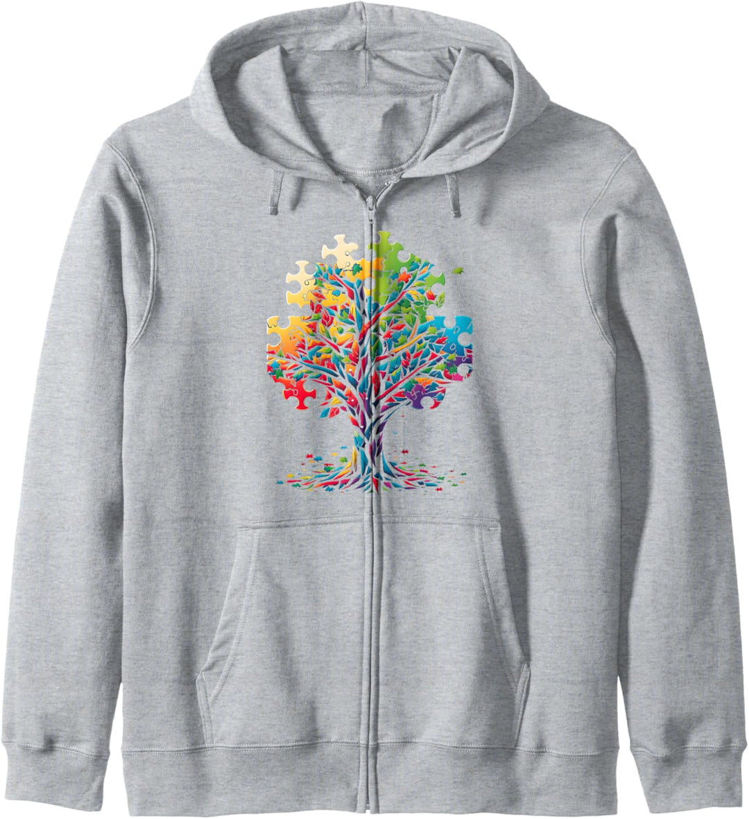Neurodiversity Autism Awareness Bunte Baum-puzzleteile Kapuzenjacke